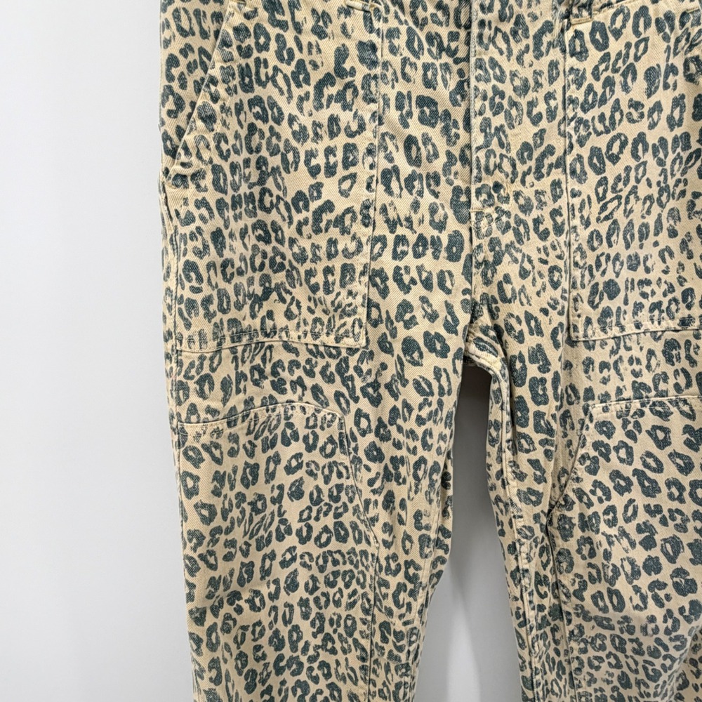 Pilcro The Wanderer Jeans Women's 30 Leopard Print Relaxed-Leg double knee - Picture 7 of 10